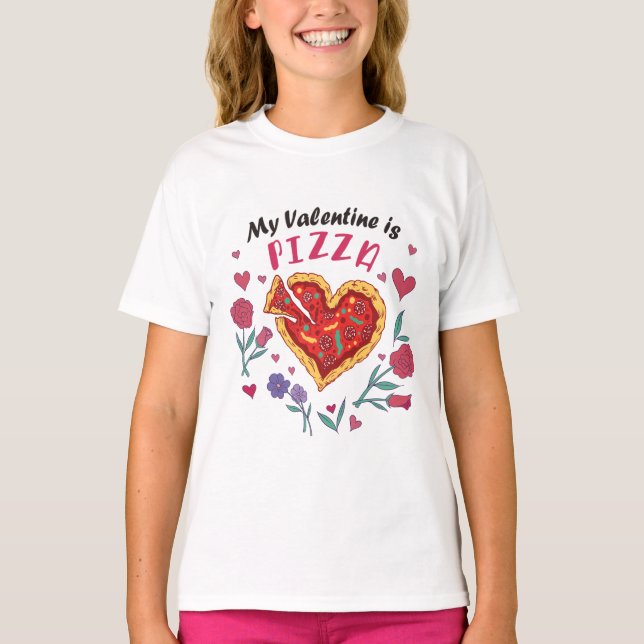 Camiseta Minha Namorados é Pizza Invitation Magnet (Frente)