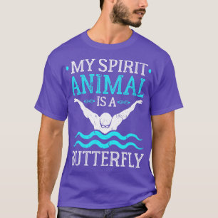 Camiseta Minha Natação de Nadador de Borboleta do Animal Sp