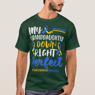 Camiseta Minha neta Abaixo, Sindroma Perfeito Para Baixo