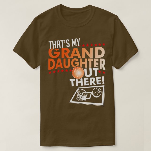 Camiseta Minha neta vovó de basquete (Frente do Design)