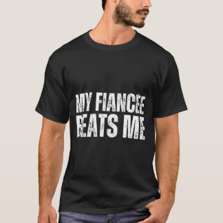 Camiseta Minha noiva me bate festa de noivado engraçada rec