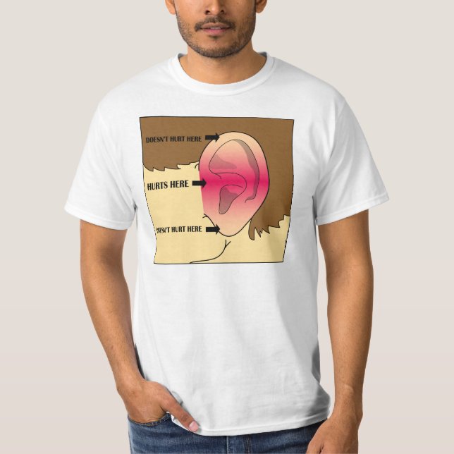 Camiseta Minha orelha olha engraçada a você? (Frente)