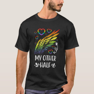 Camiseta Minha Outra Meia Gbt Correspondente Ao Casal Rainb