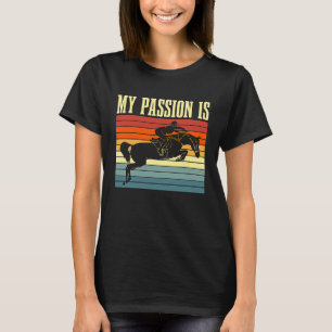 Camiseta Minha Paixão É Retro Ama Salto De Cavalo Riding Sh