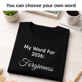 Camiseta Minha Palavra de 2026 do Ano Perdão Preto 