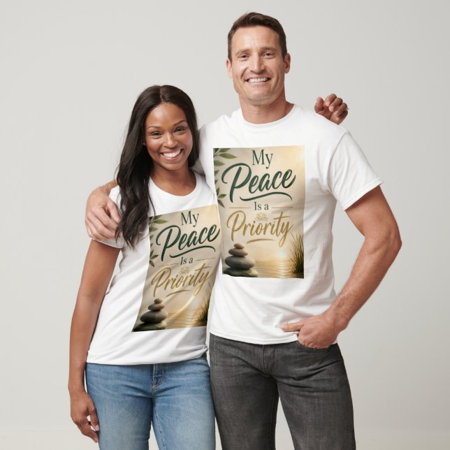 Camiseta Minha Paz é uma Prioridade (Unissex)