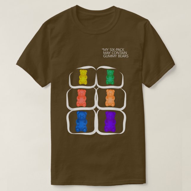 Camiseta Minha Pilha Pode Conter Doces Engraçados Com Urso  (Frente do Design)
