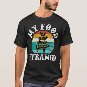 Camiseta Minha Pirâmide Comida Vaca Suína Suína Frangos De