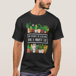 Camiseta Minha Planta Está Chamando Plantas Jardineiros J