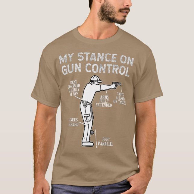 Camiseta Minha Posição Sobre O Controle De Armas - Prêmio D (Frente)