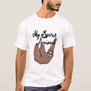 Camiseta Minha preguiça bonito animal do espírito