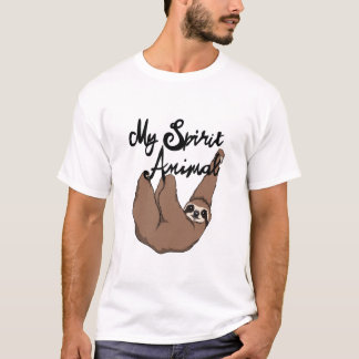 Camiseta Minha preguiça bonito animal do espírito