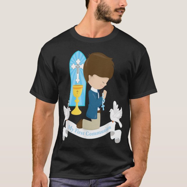 Camiseta Minha Primeira Comunhão, Crianças-Presentes, Son B (Frente)