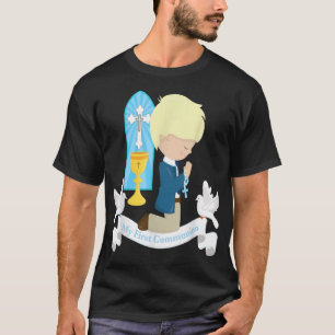 Camiseta Minha Primeira Comunhão Dotada Crianças Filho Rapa