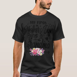 Camiseta Minha Primeira Dia de as mães Como Avó