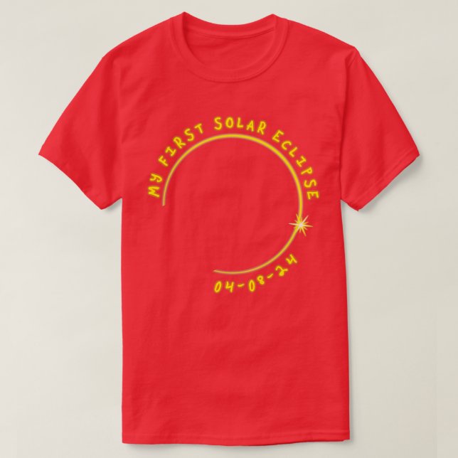 Camiseta Minha primeira Eclipse Solar 040824 1 (Frente do Design)
