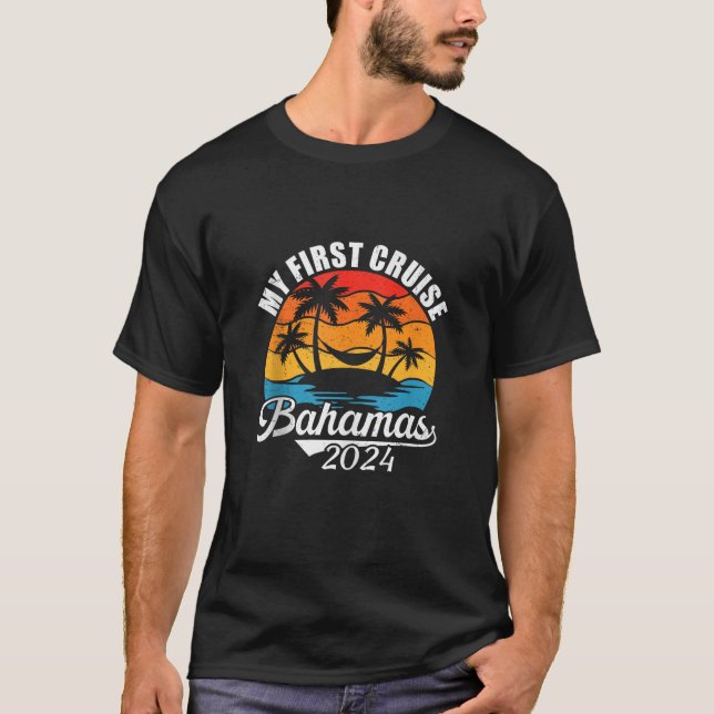 Camiseta Minha Primeira Férias Familiares De Cruzeiros 2024 (Frente)