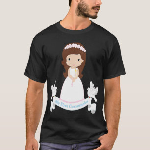 Camiseta Minha Primeira Filha de Brunette Infantil da Comun
