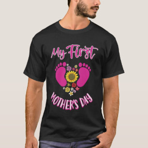 Camiseta Minha primeira mãe dia, recém-nascida e linda Cele