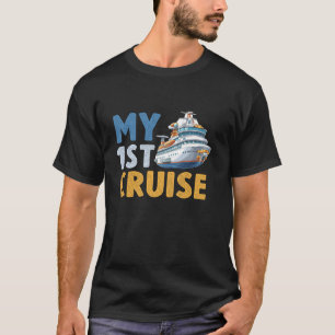 Camiseta Minha Primeira Viagem Cruzada Familiar de Férias d