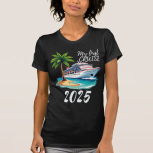 Camiseta Minha Primeira Viagem de Cruzeiro 2025 Férias Dive