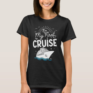 Camiseta Minha Primeira Viagem de Cruzeiro Homens Mulheres