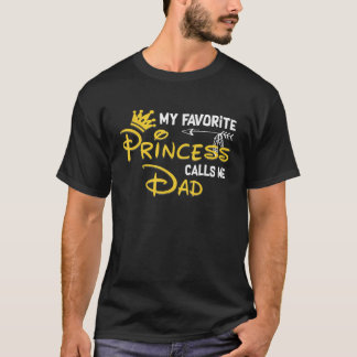 Camiseta Minha Princesa Favorita Me Chama Pai Engraçado Ani