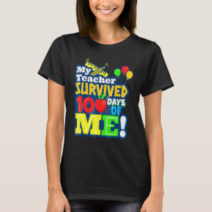 Camiseta Minha Professora Sobreviveu 100 Dias De Mim Engraç