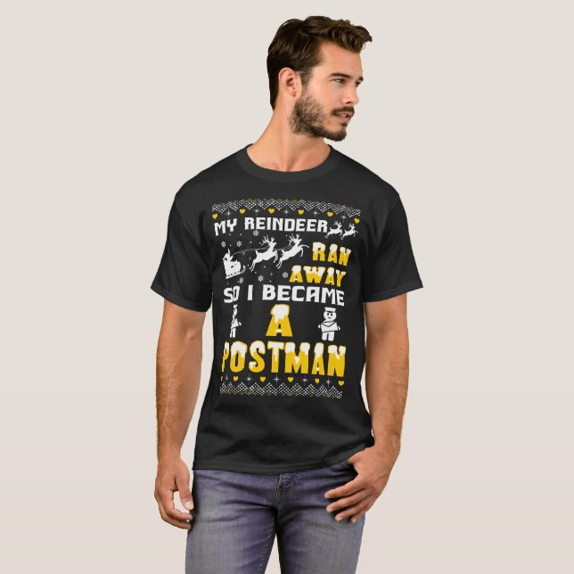 Camiseta Minha rena funcionou afastado assim que eu (Frente Completa)