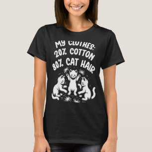 Camiseta Minha Roupa Info Amantes de Gatos 20 Algodão 80 Ca