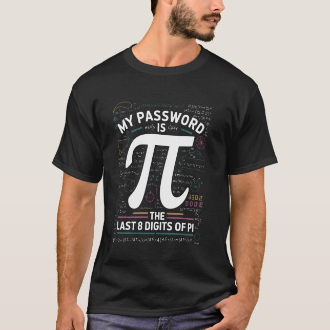 Camiseta Minha Senha é Pi Piada Matemática Equação Geeks Di (Frente)