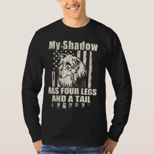 Camiseta Minha Shadow Sheltie Ortodia Bandeira Americana En