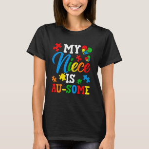 Camiseta Minha Sobrinha É Au-Som Conscientização do Autismo