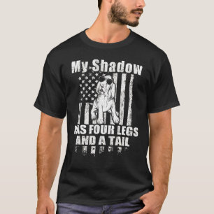 Camiseta Minha Sombra Bloodhound Orud Bandeira Americana