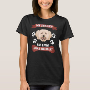 Camiseta Minha Sombra Tem 4 Poodle Miniatura De Patas