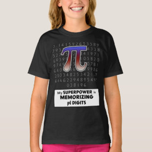 Camiseta Minha Superpotência é Memorizar Dígitos Pi