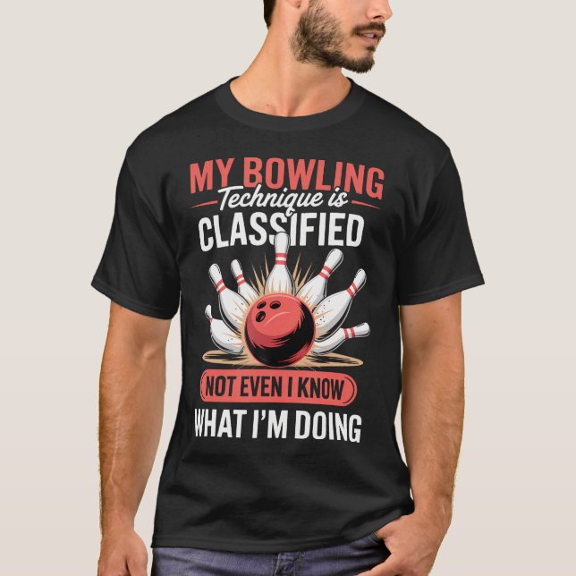 Camiseta Minha Técnica de Boliche é Classificada Piada de B (Frente)