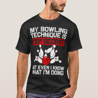 Camiseta Minha Técnica de Boliche é Secreto de Estado Camis