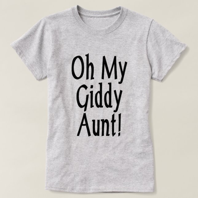 Camiseta Minha Tia Giddy! (Frente do Design)