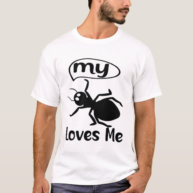 Camiseta Minha Tia Me Ama Engraçada Ant Lover (Frente)