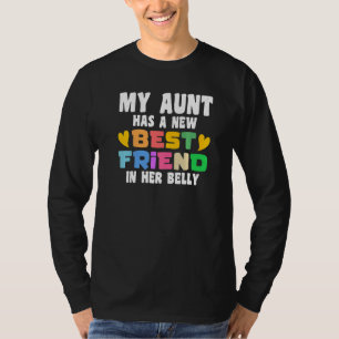 Camiseta minha tia tem um novo primo melhor amigo.