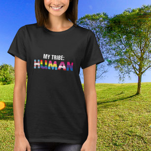 Camiseta Minha Tribo É Humana Inclusiva