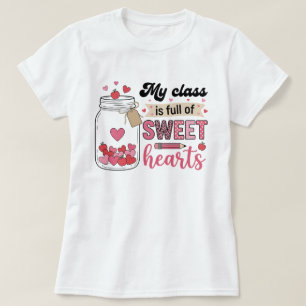 Camiseta Minha Turma Está Cheia De Corações Doces Jarro De 