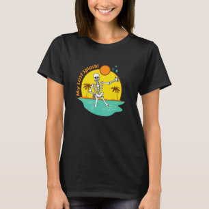 Camiseta Minha Última Diversão Noiva Esqueleto Praia Festa