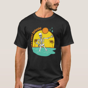 Camiseta Minha Última Esposa Esqueleto de Borrifo Praia Des