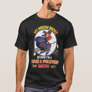 Camiseta Minha Vassoura Quebrou, Agora Sou Enfermeira de Pa