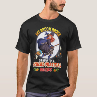 Camiseta Minha Vassoura Quebrou, Agora Sou Uma Enfermeira P