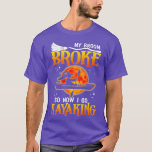 Camiseta Minha vassoura quebrou então agora vou KayakingGif