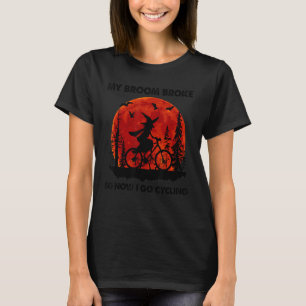 Camiseta minha vassoura quebrou então agora vou pedalar