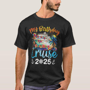 Camiseta Minha Viagem de Cruzeiro de Aniversário 2025 Féria